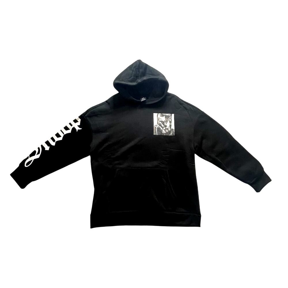Death Row Records Hoodie Unisex M Black Hip Hop Graphic Logo Snoop Dogg NWOT